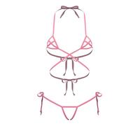 Choomomo Adulti Costumi da Bagno Donna Curvy Sling Shot Bikini Micro Bikini Estremo Nightwear Perizoma Mare Costumi Pezzi Donne Viaggio Rosa Taglia Unica