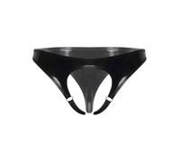 Choomomo String Bikini Uomo Trasparenti per Uomo Slip Sissy Jockstrap Slip T Back Nottantica con Anello Pene Glutei Supporto Atletico Camera Nero M