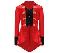 Choomomo Travestimento Da Pirata Bambino Ragazzo Cosplay Signor Leale Giacca Pirata Medievale Costume Circo Direttore Di Pista Costume Carnevale Halloween 5 16 Anni Rosso 7-8 anni