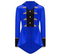 Choomomo Travestimento Da Pirata Bambino Ragazzo Cosplay Signor Leale Giacca Pirata Medievale Costume Circo Direttore Di Pista Costume Carnevale Halloween 5 16 Anni Blu reale 11-12 anni