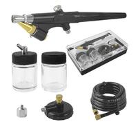 Choonjin Kit Aerografo Professionale con Adattatore per Presa d'Aria e Pressostato, Mini Kit per Pittura 15-50 PSI per Modellismo, Trucco, Verniciatura di Automobili (1)