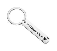 CHOORO Portachiavi "Dandelion Wishing Jewelry 11:11" - Regalo spirituale per gli amanti dei desideri, 5 x 1.2, metallo tessuto metallico, na