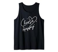 Choose Happy Motivational Positive Mindset Citazione Canotta