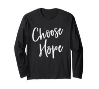 Choose Hope Christian Faith - Camicia invecchiata ispiratrice Maglia a Manica