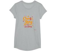 Choose Joy Over Everything Inspirational Positivity Citazione Maglietta, Ragazze, Grigio Melange, XS