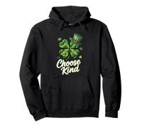 Choose Kind Puzzle Shamrock - Autism Awareness Irish Clover Felpa con Cappuccio