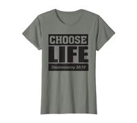 Choose Life - Deuteronomy 30:19 Christian Bible Verse Maglietta
