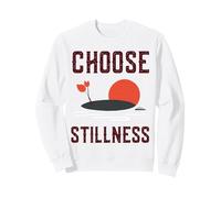 Choose Stillness Calm Mindfulness Reminder Graphic Leaves Felpa