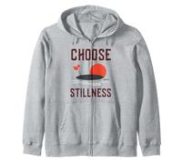 Choose Stillness Calm Mindfulness Reminder Graphic Leaves Felpa con Cappuccio