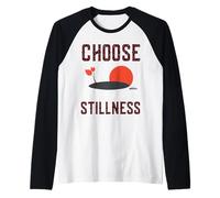 Choose Stillness Calm Mindfulness Reminder Graphic Leaves Maglia con Maniche Raglan