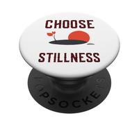 Choose Stillness Calm Mindfulness Reminder Graphic Leaves PopSockets PopGrip Adesivo