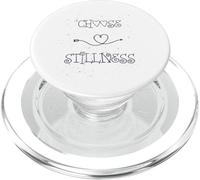 Choose Stillness Minimalist Heart Arrow Yoga Meditation Fun PopSockets PopGrip per MagSafe