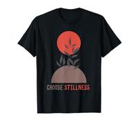 Choose Stillness Minimalist Lotus Yoga Meditation Graphic Maglietta