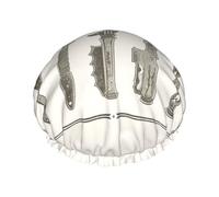 Choose your Weapon Cuffia da doccia riutilizzabile a doppio strato cuffia impermeabile per capelli con fascia elastica Cappello da bagno Spa Salon Shower Hat per donne e uomini