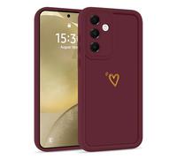 ChoosEU Cuore Cover per Samsung Galaxy A16 5G / 4G, Vino Rosso | Custodia TPU Silicone Morbido, Disegni Elegante Colorate Love Heart Motivo, per Ragazza, Antiurto Protezione Case Copertura