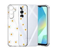 ChoosEU Trasparente Cover per Samsung Galaxy A16 5G / 4G, Bianco Giallo | Sottile TPU Silicone Trasparente Custodia, Disegni Colorate Fiore Fiori Motivo, per Ragazza, Antiurto Protettiva Morbido Case