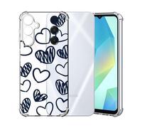 ChoosEU Trasparente Cover per Samsung Galaxy A16 5G / 4G con Fiori, Cuore | Sottile TPU Silicone Trasparente Custodia, Disegni Colorate Fiore Fiori Motivo, per Ragazza, Antiurto Protettiva Morbido Case