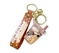 CHOOYIH Kawaii Donut Boba Portachiavi Carino Bubble Tea Portachiavi Boba Bear Portachiavi Ciondolo Bambola per Ragazza, Coppa Boba