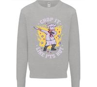 Chop It Like It's Hot Divertente Chef Cucina BBQ Uomo Felpa Maglione