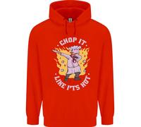 Chop It Like Its Hot Divertente Chef Cuoco BBQ Bambini Felpa con Cappuccio