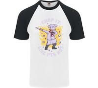 Chop It Like Its Hot Divertente Chef Cuoco BBQ DA UOMO S/S Baseball T-Shirt
