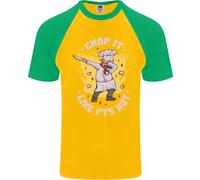 Chop It Like Its Hot Divertente Chef Cuoco BBQ DA UOMO S/S Baseball T-Shirt