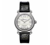 Chopard Happy Sport 30mm Automatic Women's Watch, Silver Dial, Floating Diamonds