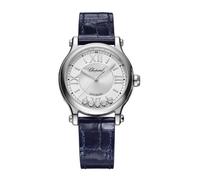 Chopard Happy Sport 33mm Automatic Women's Watch, Silver Dial, Floating Diamonds