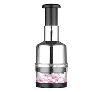 Chopper manuale all'aglio - Utensile da cucina Multi Chopper in acciaio | Adatto per aglio, carne macinata, , fette, cipolle, cucina quotidiana, cucina domestica