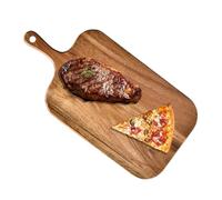 Chopping Board, Wooden Boards with Handle, Compact Double-Sided Design, Cheese Bistecca per Kitchen, Commerciale, Rv, Outdoor, Ristorante, Camping, Natural