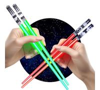 ChopSabers Lightsaber - Bacchette luminose a LED, colore: rosso/verde, 2 pezzi