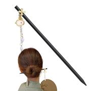 Chopsticks, Reusable Hair Sticks, Jade Rabbit Hair Chopsticks Wooden Hairpins, Traditional Chinese Coiled Hair Pin, Reusable Japanese Chopsticks, Handmade Hair Fork Pin for Headwear Women
