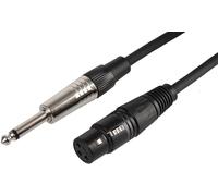 CHORD - Cavo per microfono da XLR femmina a maschio mono da 6,35 mm, 1,5 m nero