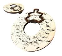 Chord Finder Disk - Guida alla teoria musicale - Ruota di riferimento armonica - Versatile composizione per chitarristi, pianoforti, bassi e ukulele - Strumento di apprendimento circolare per
