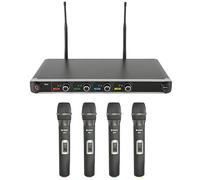 Chord NU4-H | Sistema microfonico wireless Quad UHF | 4 x palmare