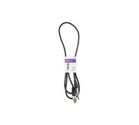 Chord qtx - Cavo per microfono da XLRF a jack mono da 6,3 mm, colore: Nero
