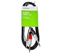 chord S3J-26J300 - Cavo stereo da 3,5 mm a 2 jack mono da 6,3 mm, 3 m