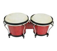 Chord Set di 2 bongos 16,5 cm e 19,1 cm completo di borsa per il trasporto finitura rossa