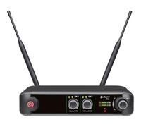 Chord XU-2BP - Sistema microfonico senza fili, doppio ricevitore UHF con 2 Bodypack, microfoni lavalier e auricolari, ideale per presentatori e istruttori di fitness