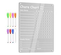 Chore Chart, Acrylic Magnetic Planner, Erasable Schedule Board, Family Organization Tool 11,97 x 8,98 Inches for Kids, Children, Teens, Adulti e Home Use to Manage Daily Routines Responsibilities