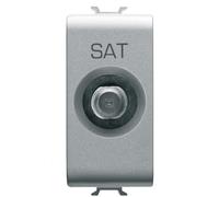 GEWISS PRESA TV/SAT 1 MOD. PASSANTE 5DB CONNET.F-FEMMINA TITANIO SERIE CHORUS GW