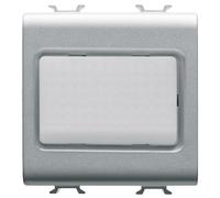 CHORUS GW14651 SEGNAPASSO 2 MODULI 12V AC/DC - 230V TITANIO - GEWISS GW14651