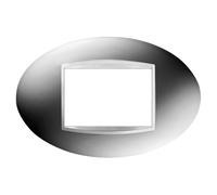 CHORUS GW16303MC PLACCA ART 3 POSTI CROMO - GEWISS GW16303MC