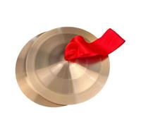 Chosertory 1 Paio Piatti a Mano Tradizionali in Lega Rame con Cinghia Facile Da Tenere Strumento a Percussione Portatile per Bambini Adulti Adatto a Esibizioni P, 12 Cm