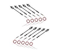 Chosertory 10 Pezzi di Lampade per Treni Ferroviari in Ho, Luci a LED, Lampione, Accessori per Lampade Ferroviarie, Testa Singola LED Calda