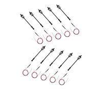 Chosertory 10 Pezzi di Lampade per Treni Ferroviari in Ho, Luci a LED, Lampione, Accessori per Lampade Ferroviarie, Testa Singola Bianca