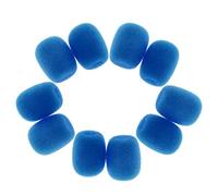 Chosertory 10 Pezzi Microfono Spugna Copri Microfono Schiuma Antivento Protezione Accessorio Pratico Adatto a Microfoni Headset Podcasting, blu