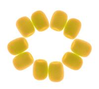 Chosertory 10 Pezzi Microfono Spugna Copri Microfono Schiuma Antivento Protezione Accessorio Pratico Adatto a Microfoni Headset Podcasting, giallo