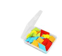 Chosertory 16 Pezzi Blocchi Figure Geometriche in Legno Giocattolo Apprendimento Matematica Sviluppo Pensiero Logico Adatti per Bambini Regalo Casa, 50 Fogli
