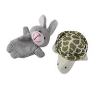 Chosertory 2 Set di Burattini da Dito Giocattolo Animale Bambola di Stoffa Educativo Tessuto Velluto per Bambini Adatto a Regalo Arredamento Casa Scuola Spazio D, 4, Come Mostrato